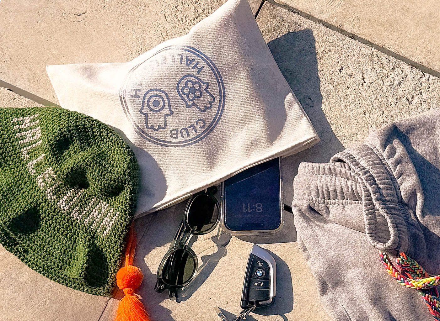 Club Hallelujah zero waste packaging including canvas bags and cardboard boxes used for sustainable fashion orders