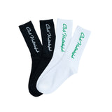 Club Hallelujah Signature Socks 2-Pack – Black & White Cotton